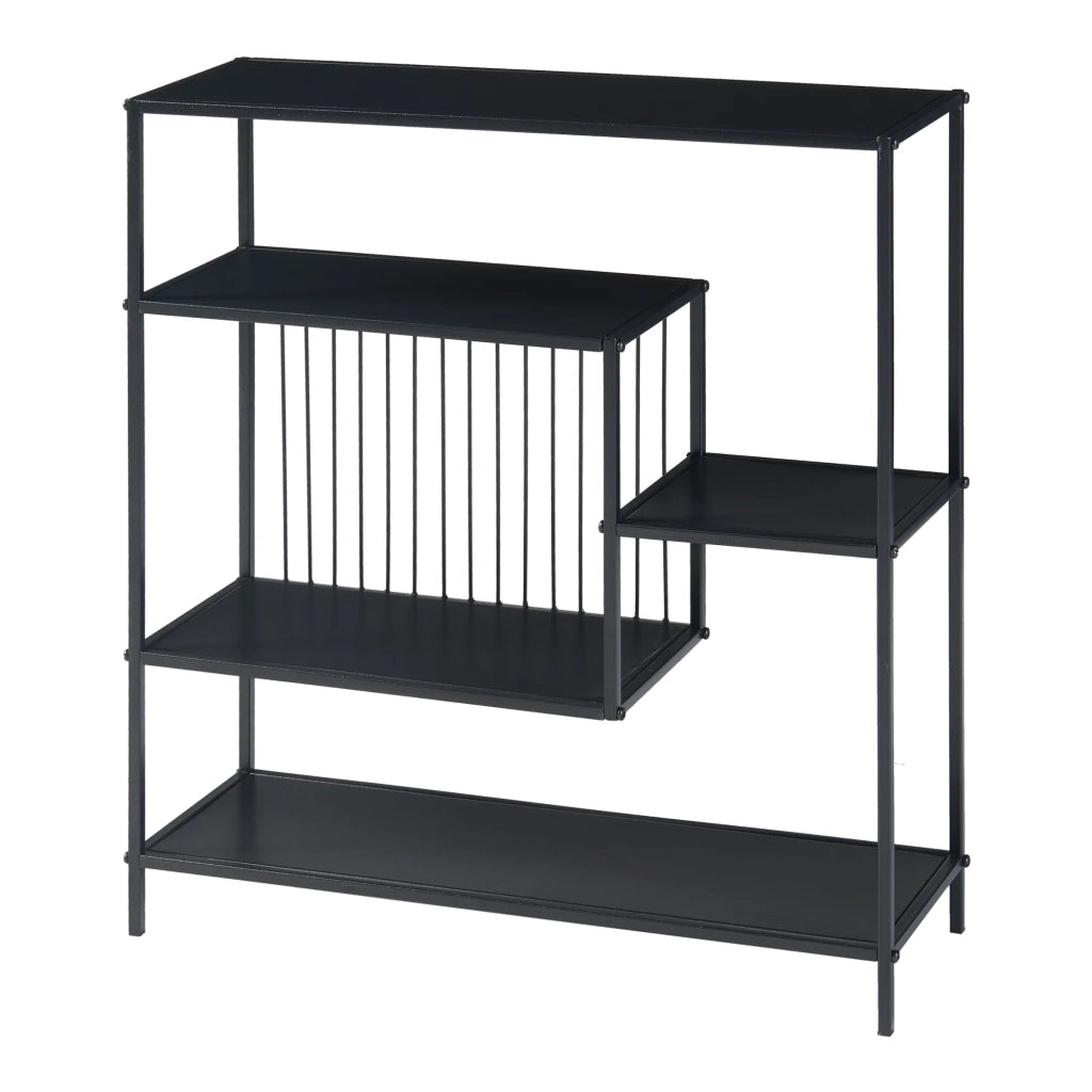 Tavolo consolle in metallo 66 x 60 x 20 cm per ingresso soggiorno sala da pranzo nero 03_0010871