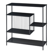 Tavolo consolle in metallo 66 x 60 x 20 cm per ingresso soggiorno sala da pranzo nero 03_0010871
