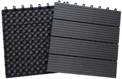 PIASTRELLA PAVIMENTO POLI-WOOD ANTRACITE CM. 31X31 PEZZI 10 MQ. 1