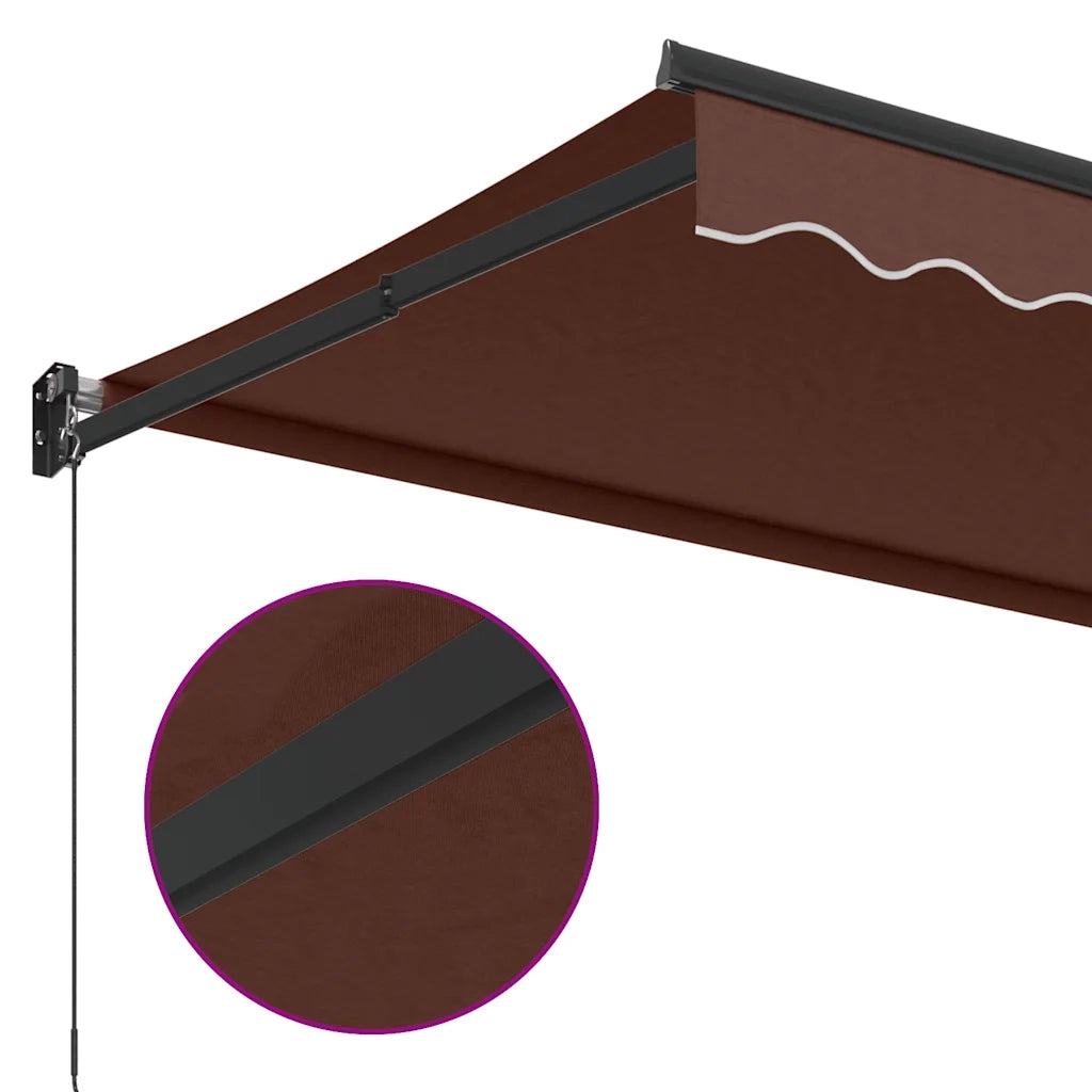 Tenda Sole Retrattile Manuale 350x250 cm Marrone 3215704