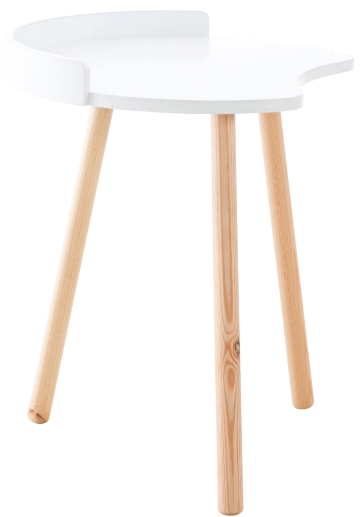 Tavolino d'appoggio Jannis in stile scandinavo bianco