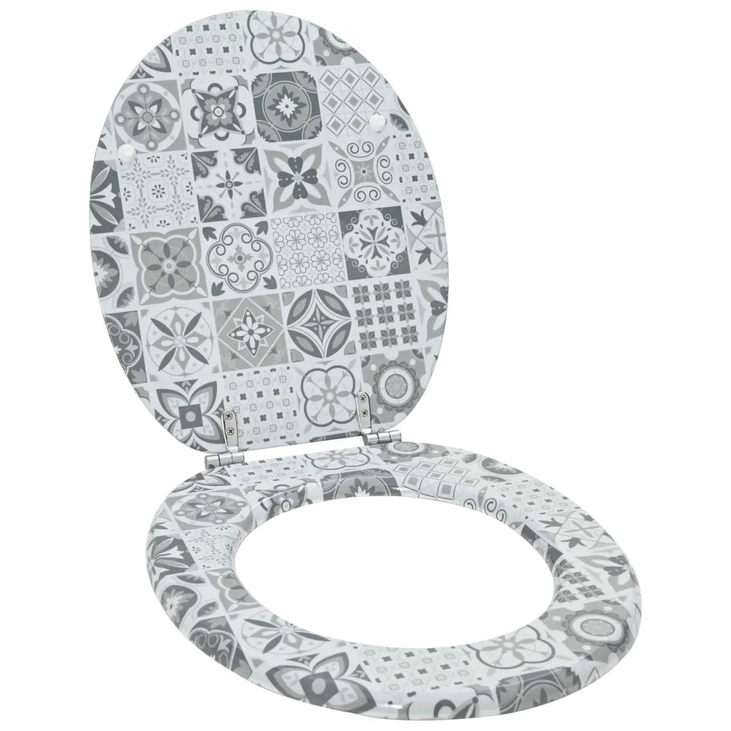Sedile per toilette con chiusura morbida Grigio 44 x 38 cm 42027202