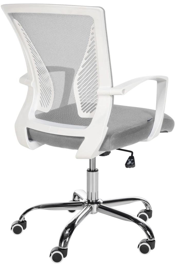 Poltrona da ufficio Tracy cromo,grigio chiaro