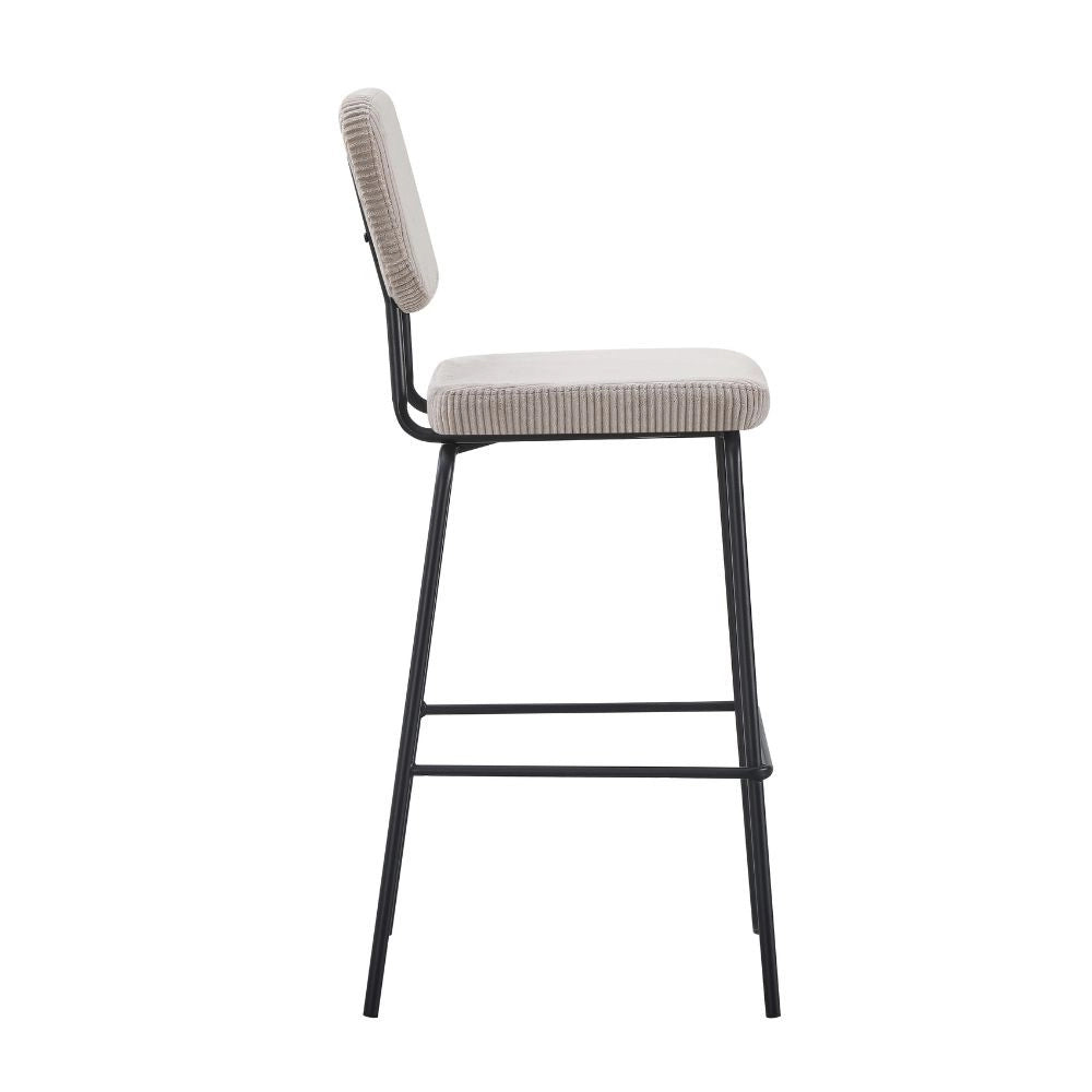 Sgabello imbottito Juno taupè 43x52,5x111H – Il comfort in stile industriale