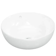 Lavandino-Lavabo Bianco 44x17 cm in Ceramica Rotondo