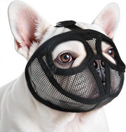 Mulkorf per Bulldog con occhiali a buco, muilkorf per cani con naso corto, adattabile per Bulldog Inglese, Mopshond e Levriero per prevenire morsi (L, nero)