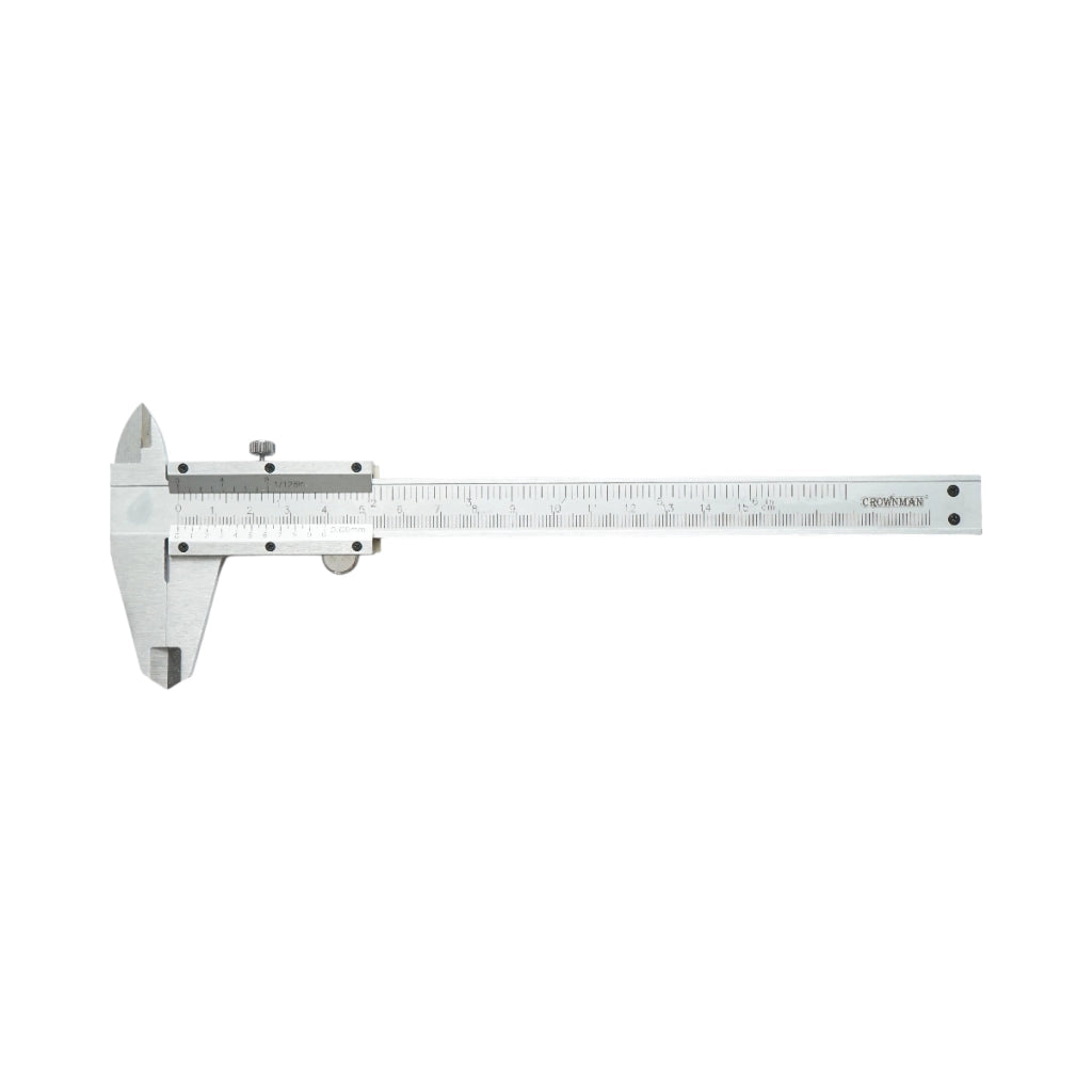 Calibro meccanico Crownman da 150 mm, scala graduata in mm/cm/pollici
