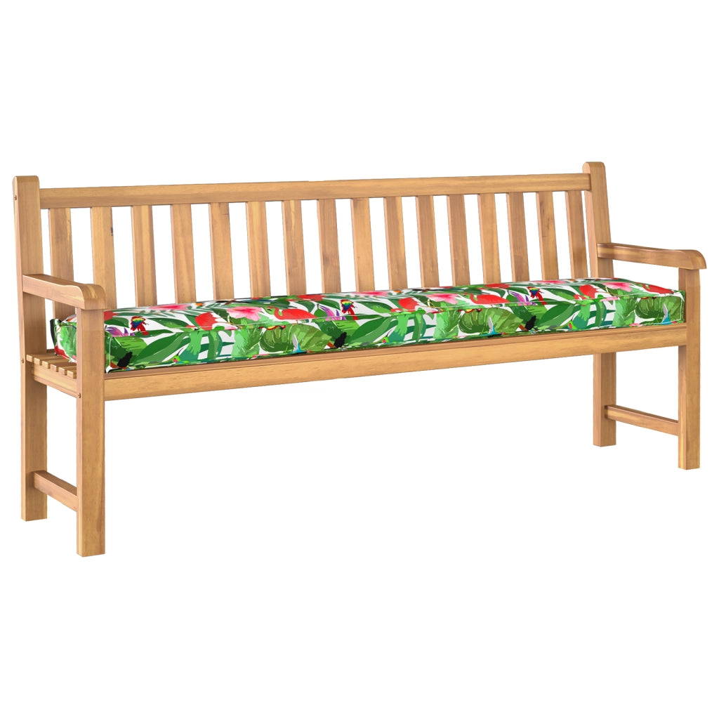 Cuscino per Panca Giungla Tropicale 200x40x8 cm Tessuto Oxford