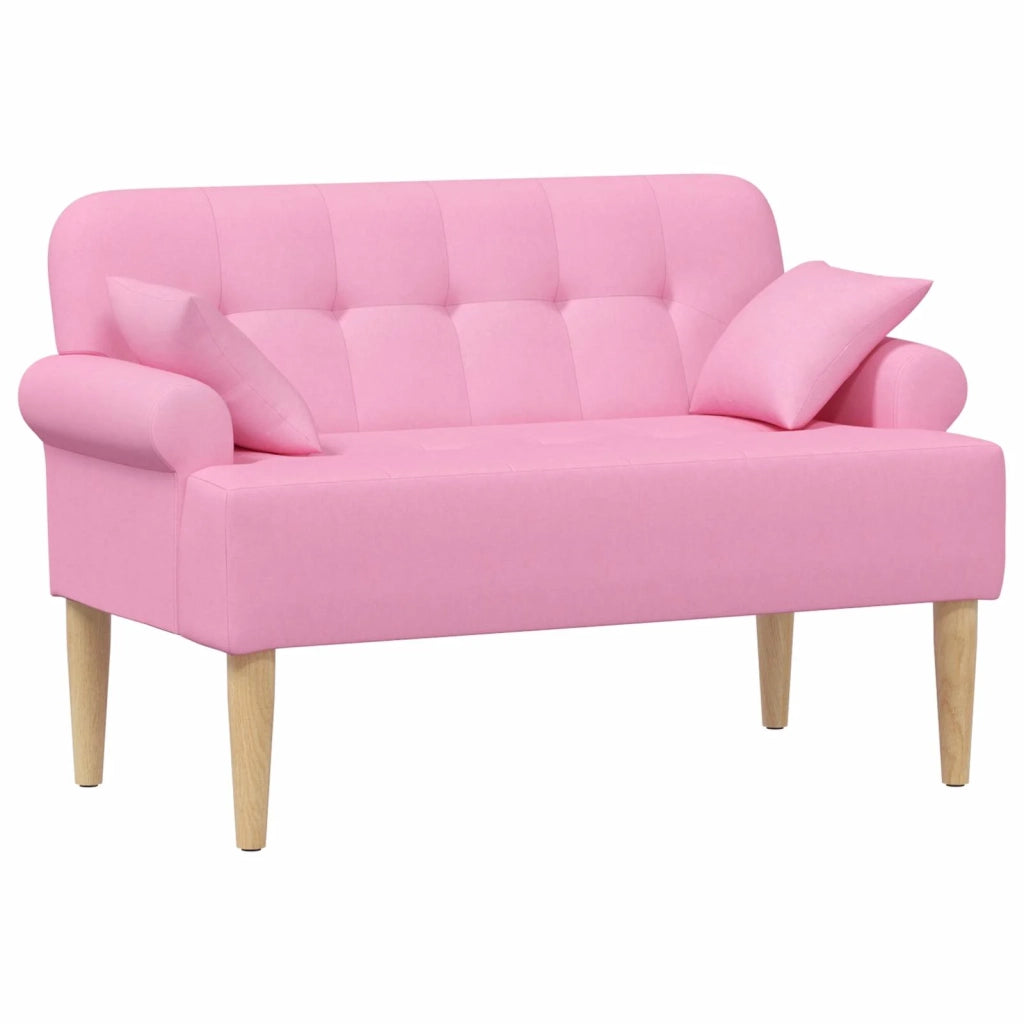 Loveseat con bottoni imbottiti Rosa 120 x 65 x 79 cm Tessuto 42041820