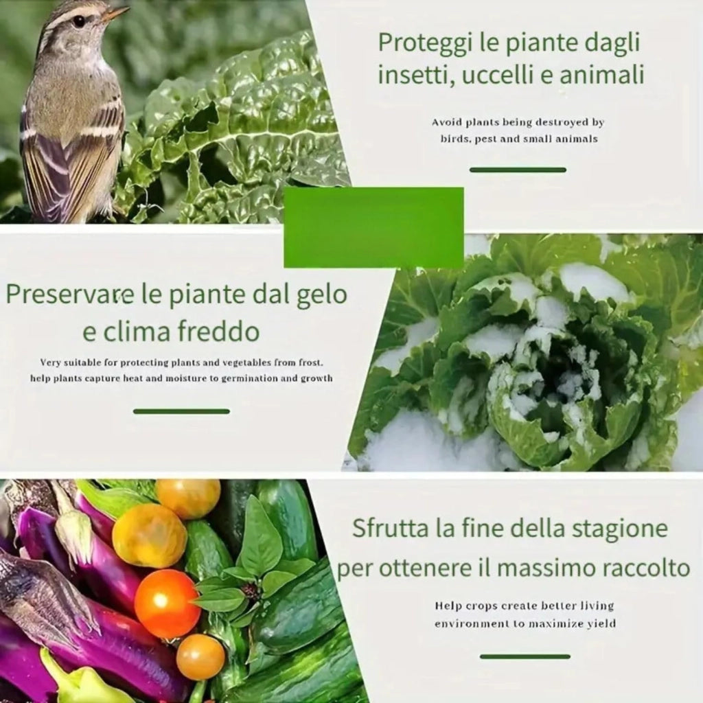 Tessuto Ortoclima Telo per Coprire Le Piante in Tessuto Non Tessuto 30 g/m2, Copripiante da Gelo 1,6x5 m