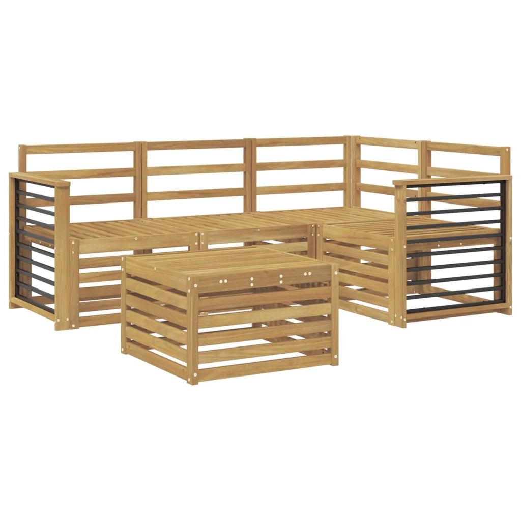 Set di divani da esterno 5 pcs Bianco 59 x 59 x 37 cm 3391804