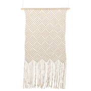 Decorazione da parete macramè beige cotone fatta a mano boho arte da parete per soggiorno camera da letto camera dei bambini
