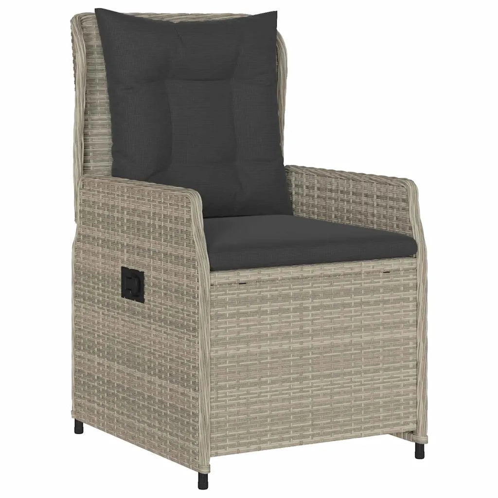 Set da Pranzo per Giardino 3 pcs Grigio chiaro polyrattan 3380974