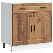 Mobile da cucina Porto con ante pratiche 80 x 46 x 81,5 cm stile moderno contenitore in legno composito finitura effetto legno anticato 02_0050290