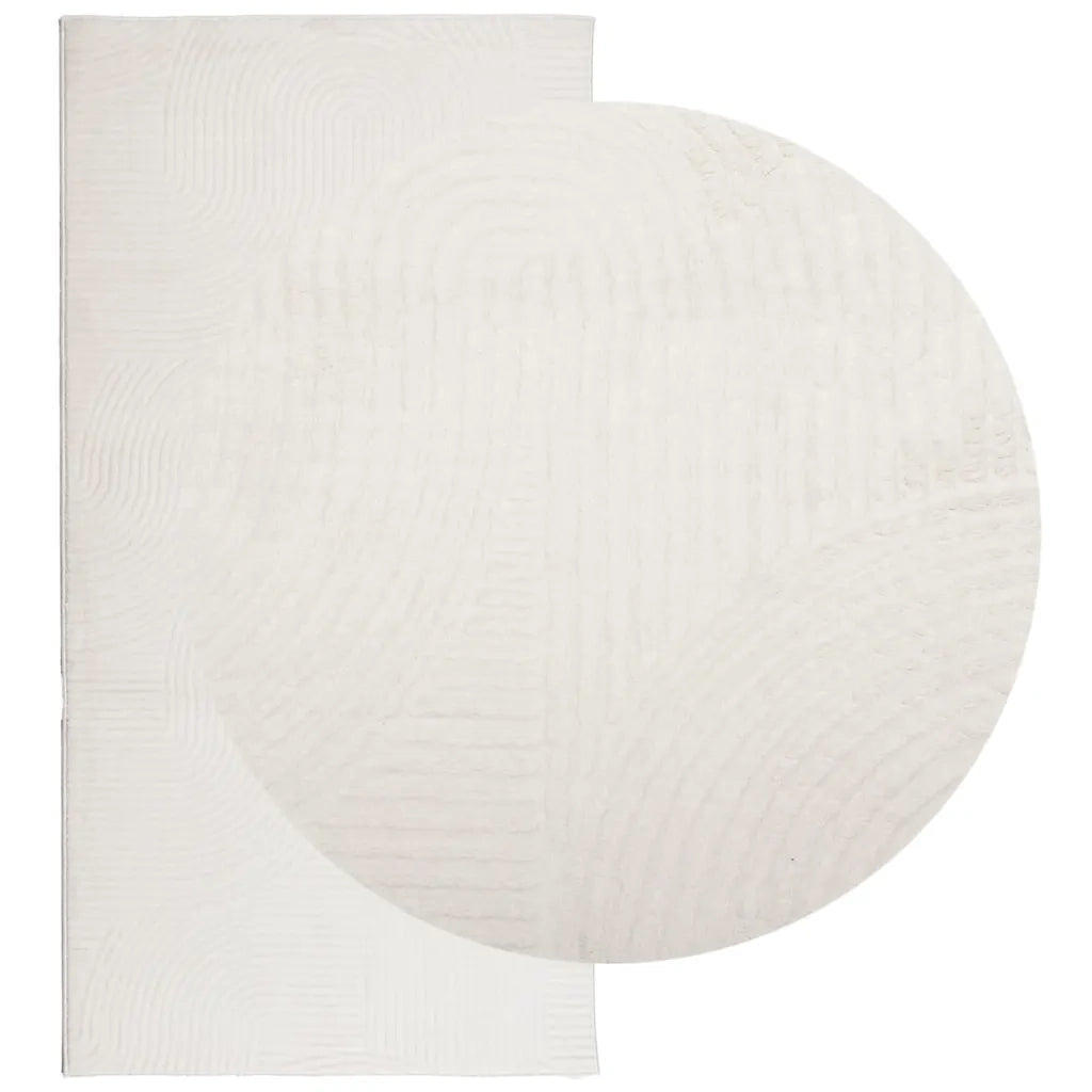 Tappeto IZA a Pelo Corto Aspetto Scandinavo Crema 100x200 cm 375439