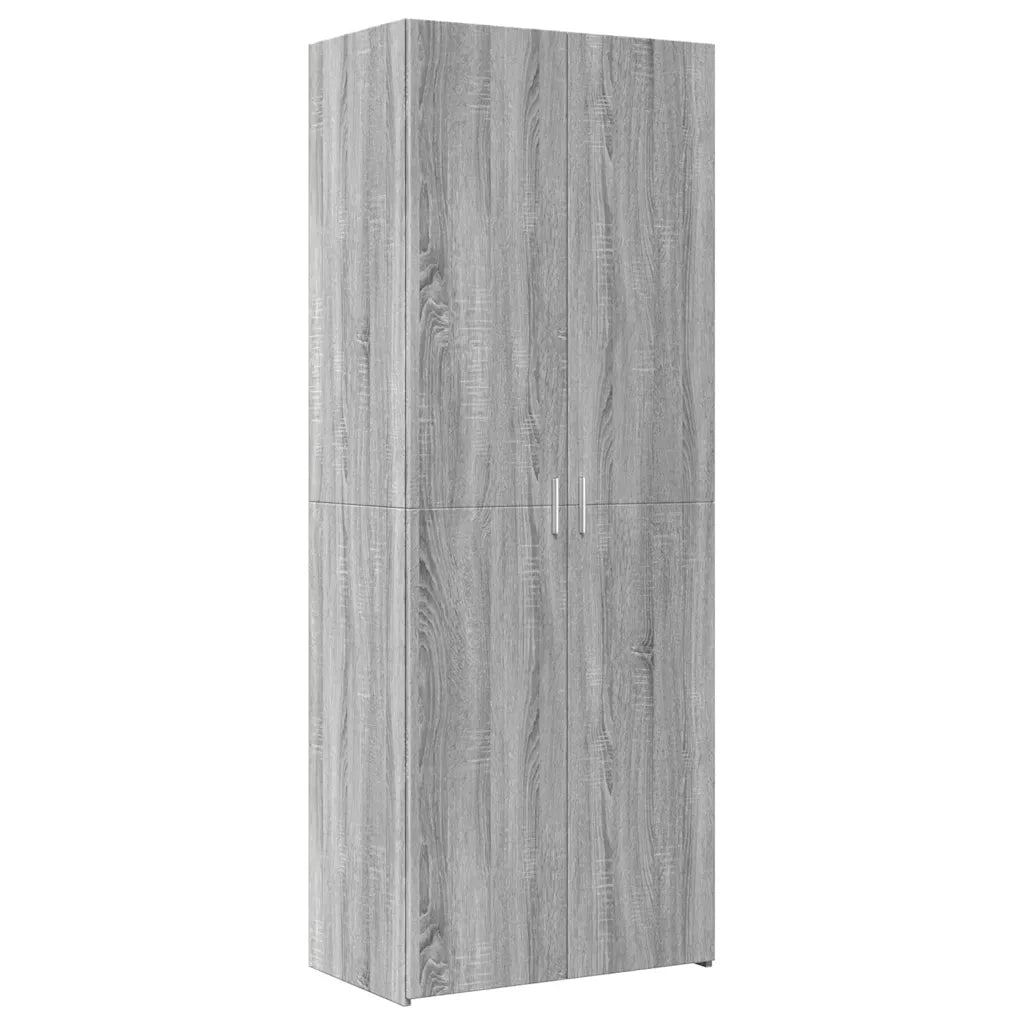 Credenza Grigio Sonoma 70x42,5x185 cm in Legno Ingegnerizzato