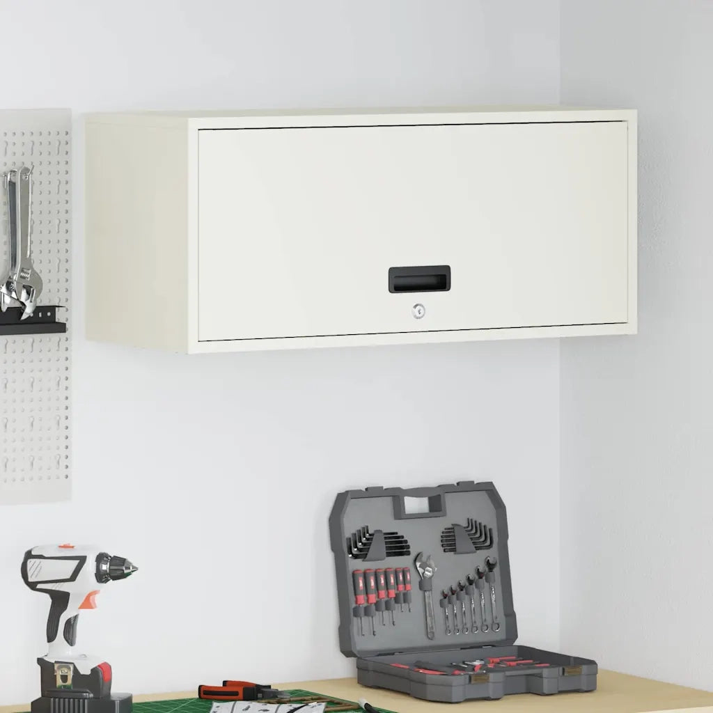 Armadio a muro per garage Bianco 80 x 33 x 35 cm 883277