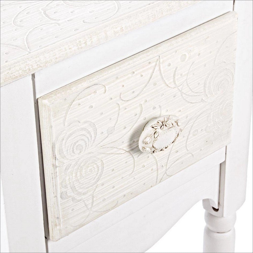 Set 2 Porta Lampada Legno Bianco Rustico da Interno - CLARA