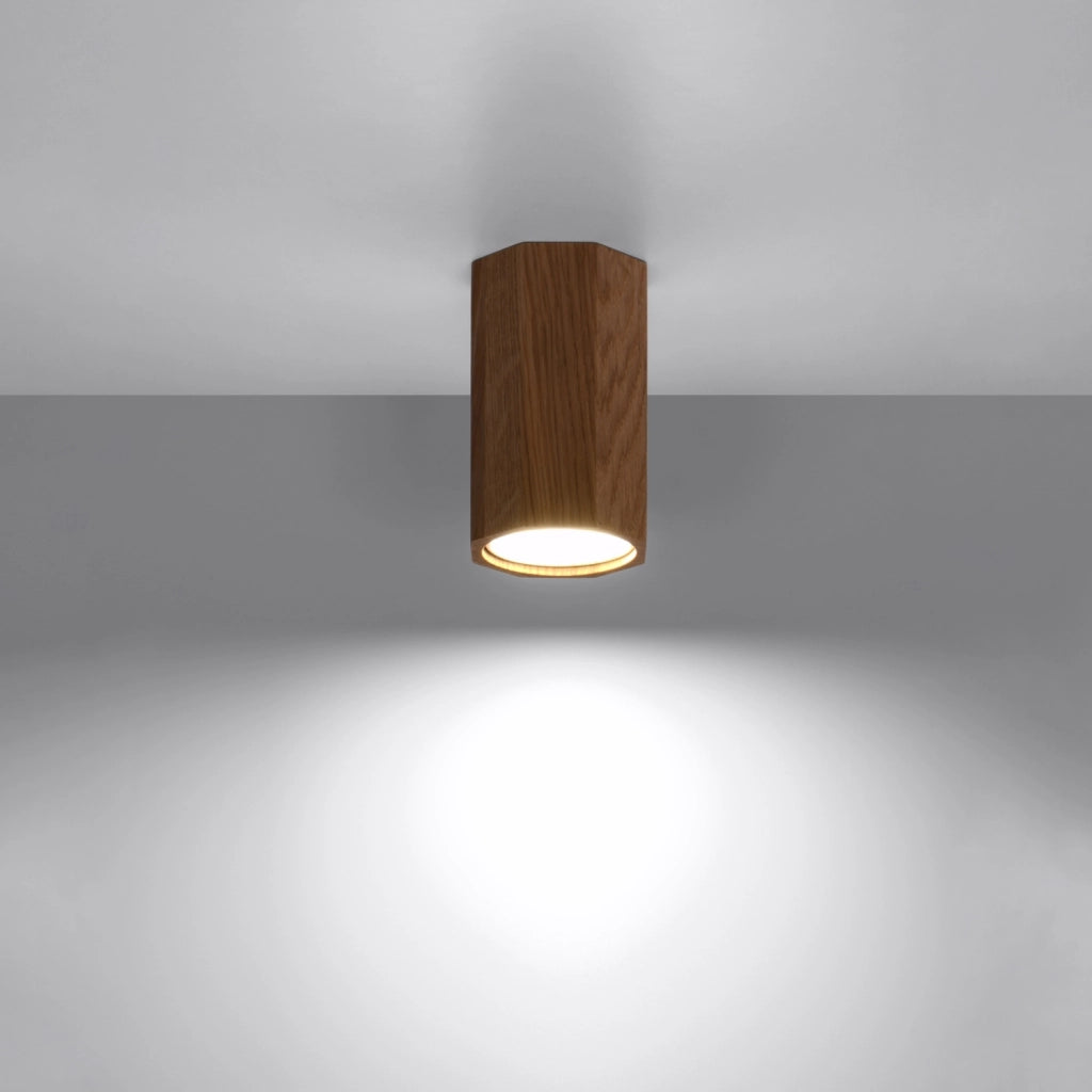 Spot soffitto RUVANO 10 rovere scuro GU10 Pure Lume