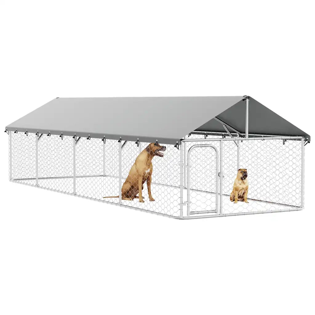 Gabbia per Cani da Esterno con Tetto-Cassa per cani 600x200x150 cm