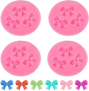 Fondant a forma 4 pezzi - Strumenti per decorare torte - Forme per caramelle - Decorazioni DIY per cioccolato - Rosso 5,5 x 5 x 0,8 cm - Strumenti per modellare in silicone