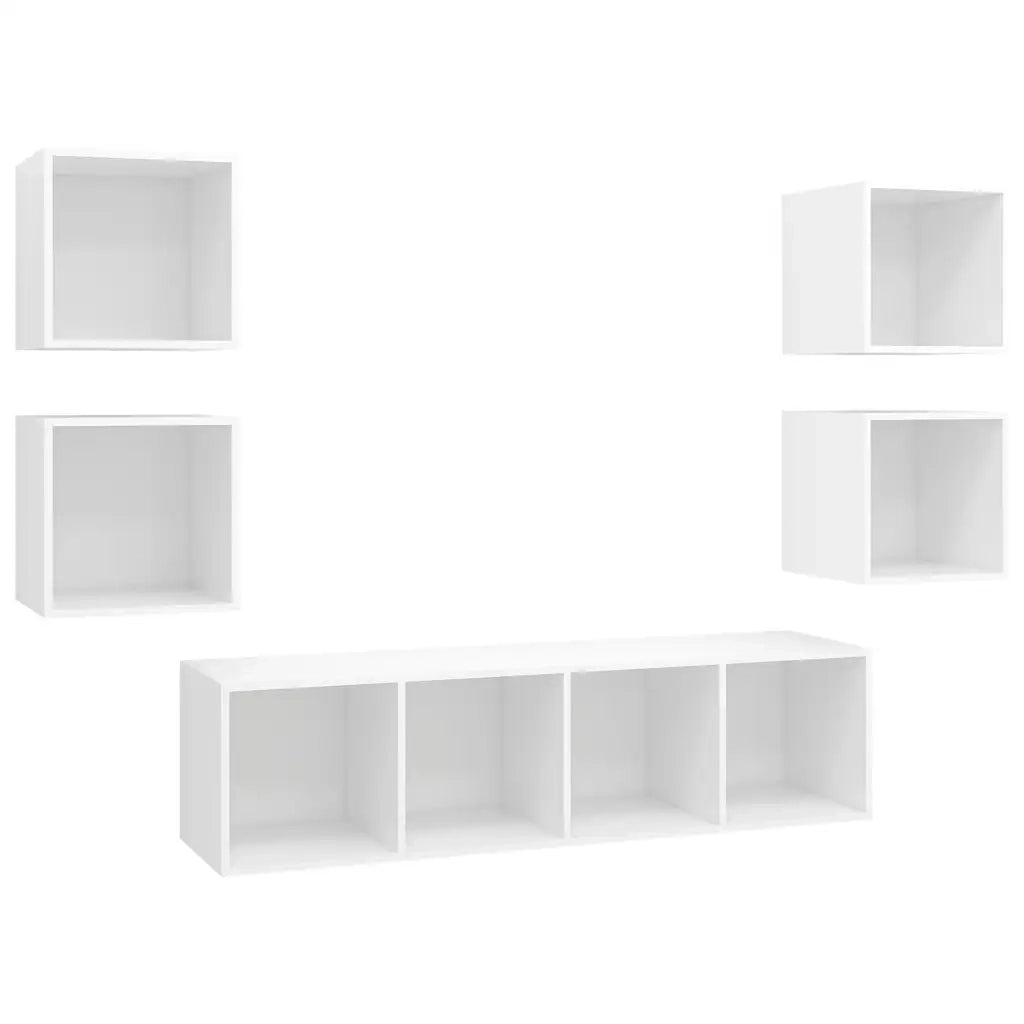Set Mobile TV 5 pz Bianco in Truciolato cod mxl 56038
