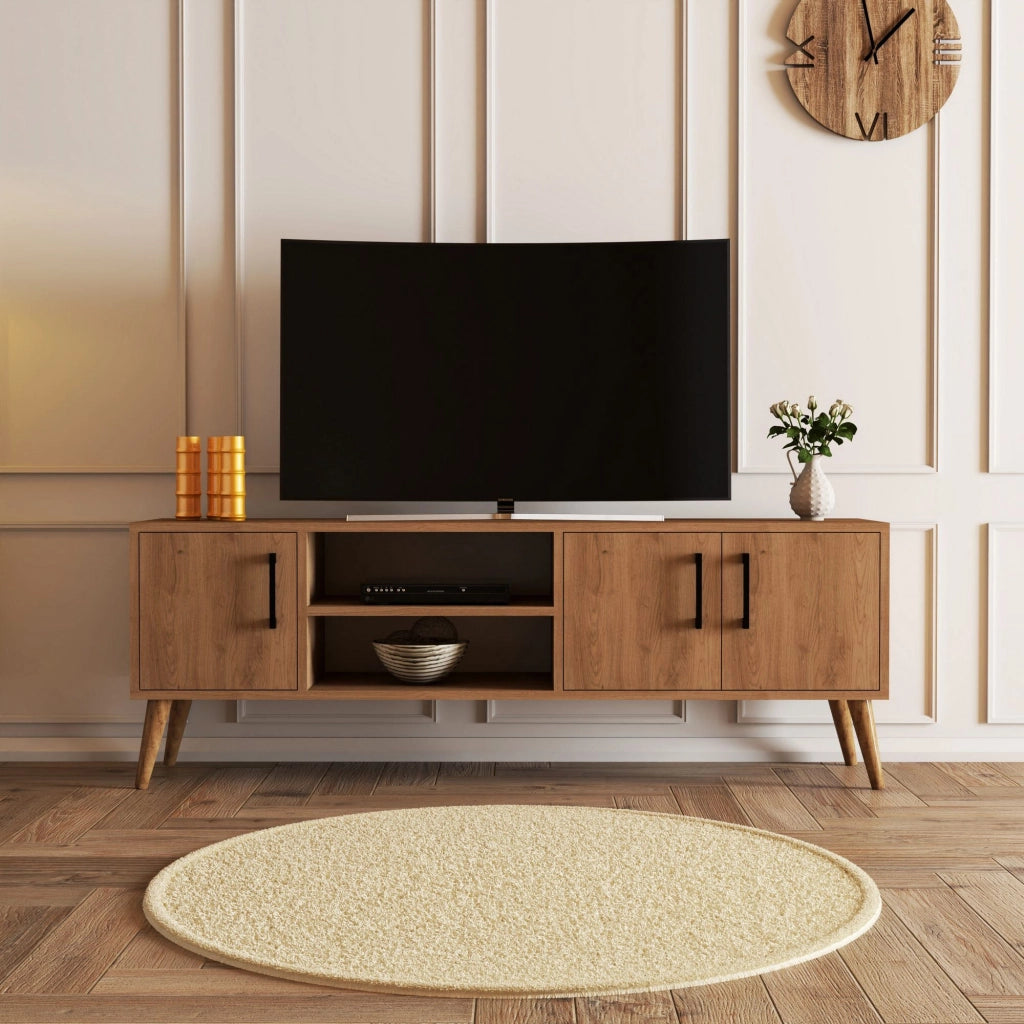 Porta TV in legno "Exxen" - 150 x 34 x 52 cm - Marrone