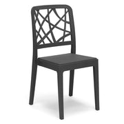Sedia in polipropilene PENELOPE, impilabile, resistente ai raggi UV, design moderno, ideale per sala da pranzo, cucina, sala d’attesa, bar, ristoranti o giardino, colore Antracite