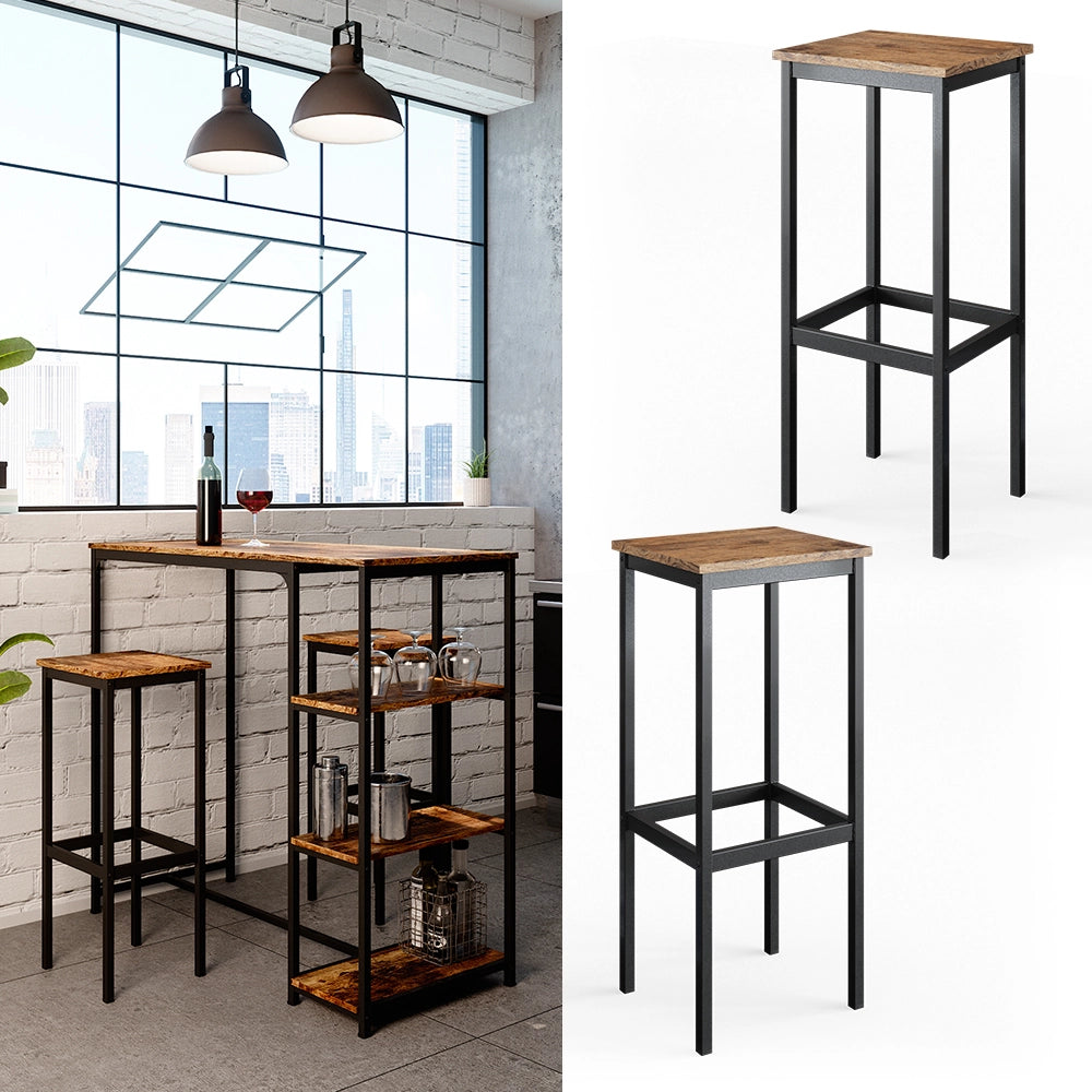 Vicco Set di 2 sgabelli da bar Rovere rustico 32 x 78 cm 2 parti