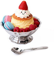 Dessertkom con piede - Acciaio inossidabile 304 - Gelato/sorbetto/dolce - Design elegante - Ideale per matrimoni/feste - Peso 192 g - Dimensioni 10,5 x 4,5 cm - Gelatiera
