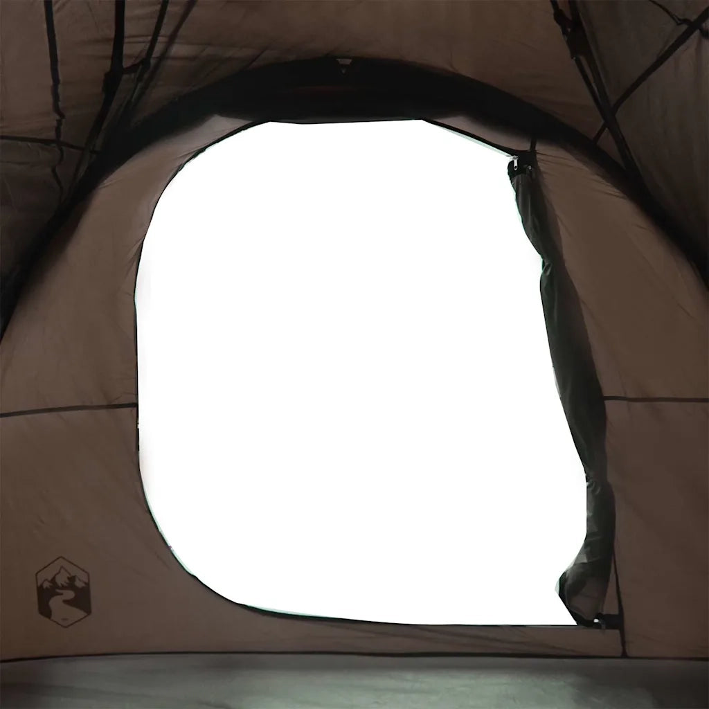 Tenda Familiare a Tunnel per 6 Persone Marrone Impermeabile 4009576