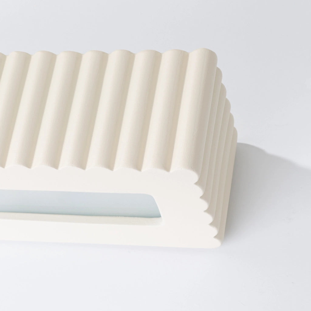 Applique ceramica beige rettangolare su/giù E27 SULKIO
