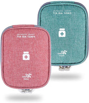 Kit di pronto soccorso portatile con 2 contenitori, mini-kit di pronto soccorso per viaggi, borsa medica trasportabile - ideale per ufficio, viaggi e campeggio