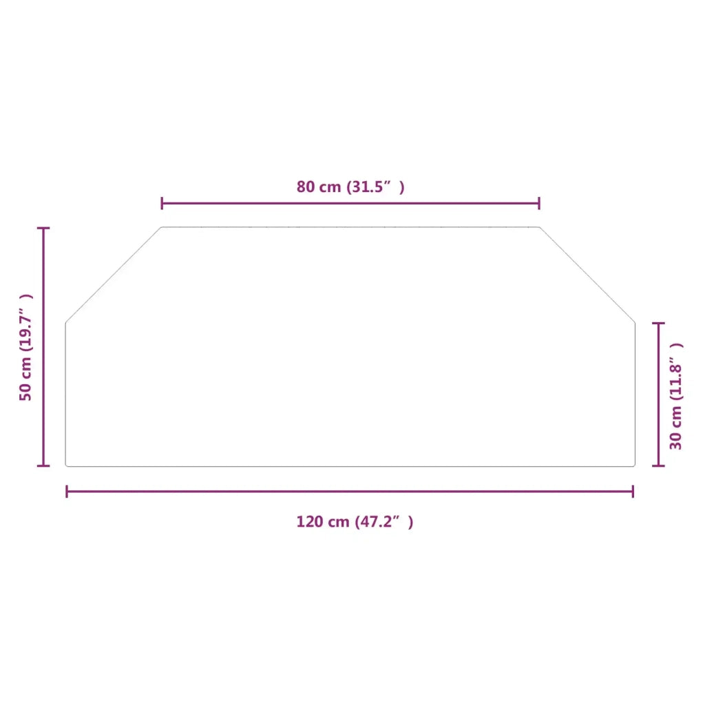 Piastra in vetro per camino Trasparente 120 x 50 cm Vetro 353866