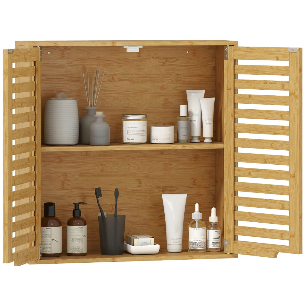 Mobile da bagno sospeso ¨C zephmum ¨C bamb¨´ 60x20x60 cm