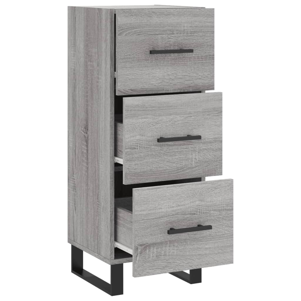 Buffet credenza cassettiera armadio mobile contenitore organizer cucina soggiorno rovere Sonoma 34,5 x 34 x 90 cm legno ingegnerizzato grigio 02_0036330