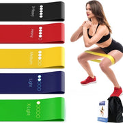Set di cinture di resistenza in lattice al 100% 5 pezzi con e-book - cinture di resistenza per allenamento di forza, pull-up in gomma - allenamento di stretching, fisiokinesiterapia, yoga