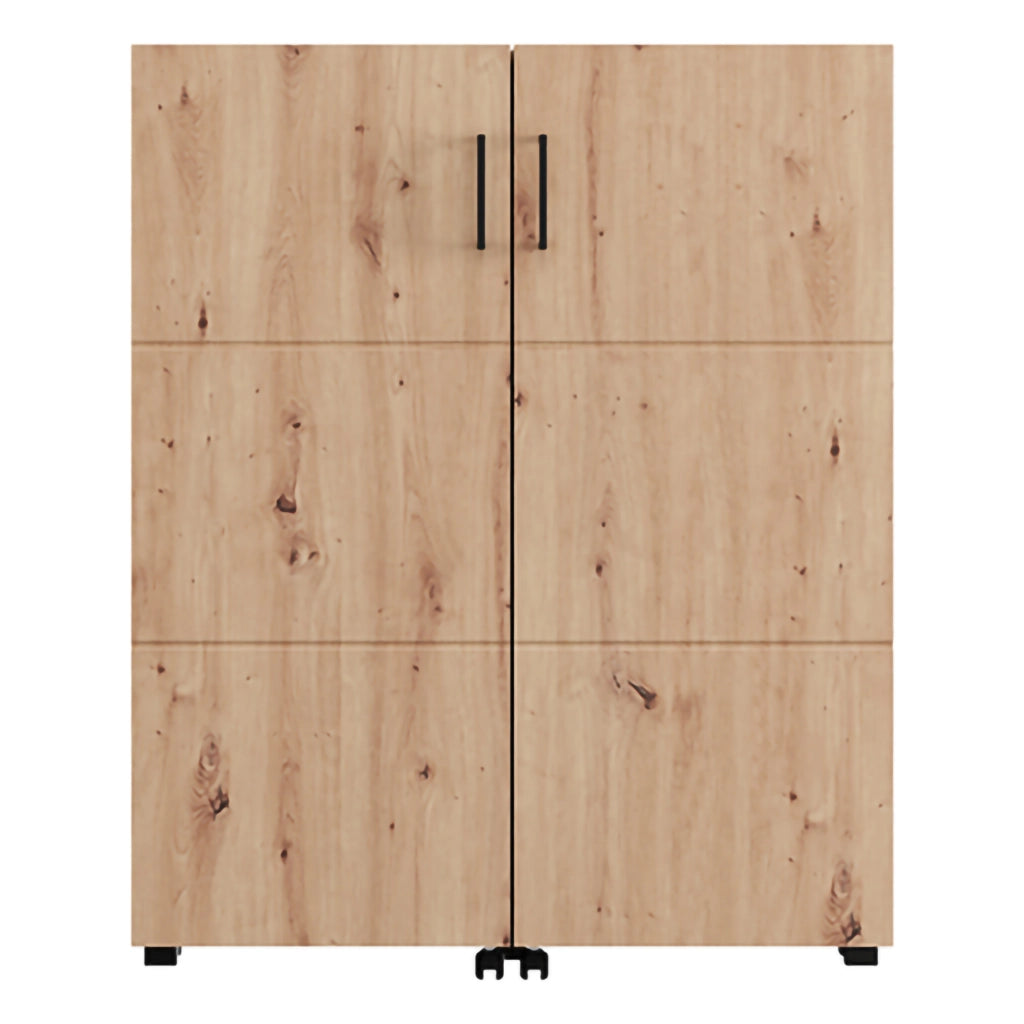 Mobile Portascarpe Ystad, Scarpiera 6 Ripiani, 92x33x113h cm Marrone Rovere Nodi