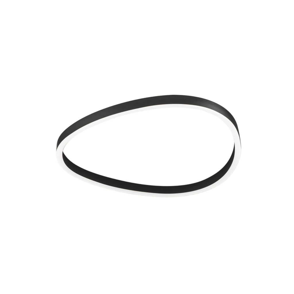Ecaris P/M Lampada a soffitto 50W+10W LED 3100-3200lm CCT 3000K/4000K Dimmerabile in Alluminio Nero Satinato - Gealuce
