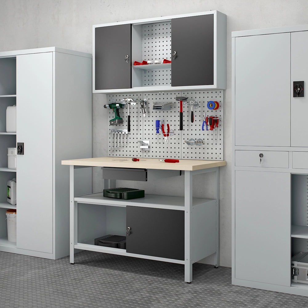 Vicco Armadietto per attrezzi Grigio 240 x 202 cm