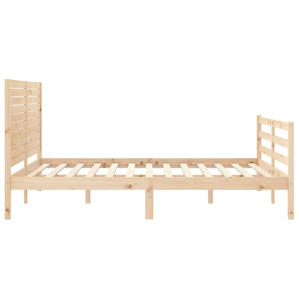 Giroletto con Testiera-Struttura Letto con testiera 160x200 cm in Legno Massello 262220