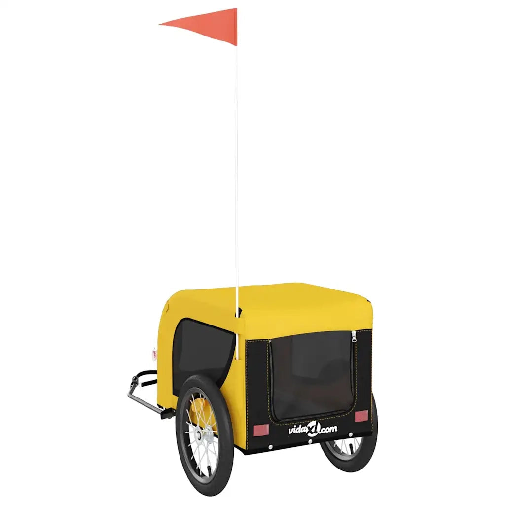 Rimorchio da Bici per Animali Giallo e Nero Oxford e Ferro CFW6484524