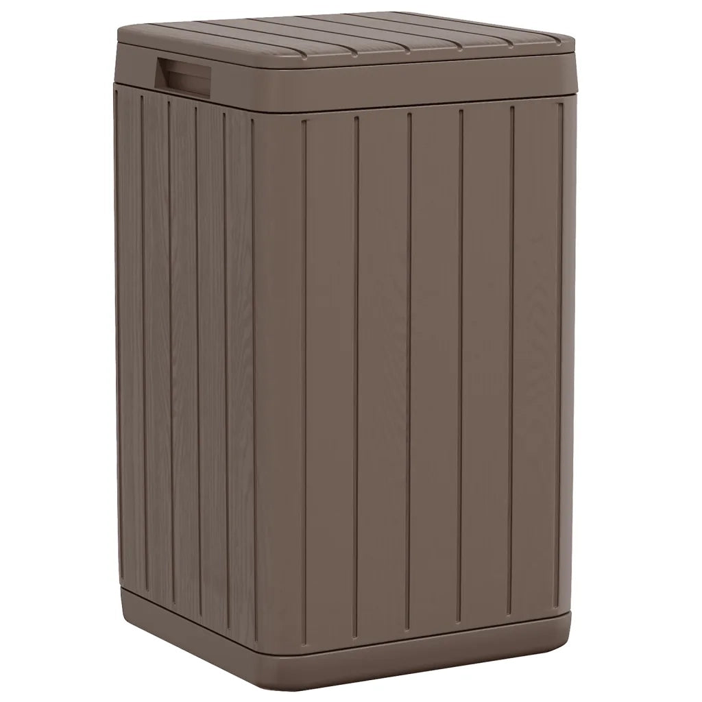 Cestino per Rifiuti da Esterno Marrone 38x38x65 cm in PP CFW7316035