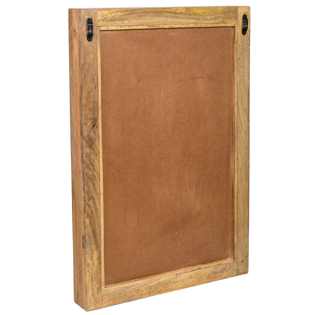 Specchio in legno e vetro bianco 60x6x87