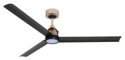 Vam Ventilatore da soffitto a risparmio energetico WI-FI YIN ottono rosa 132 cm con pale di alluminio telecomando 6 velocità