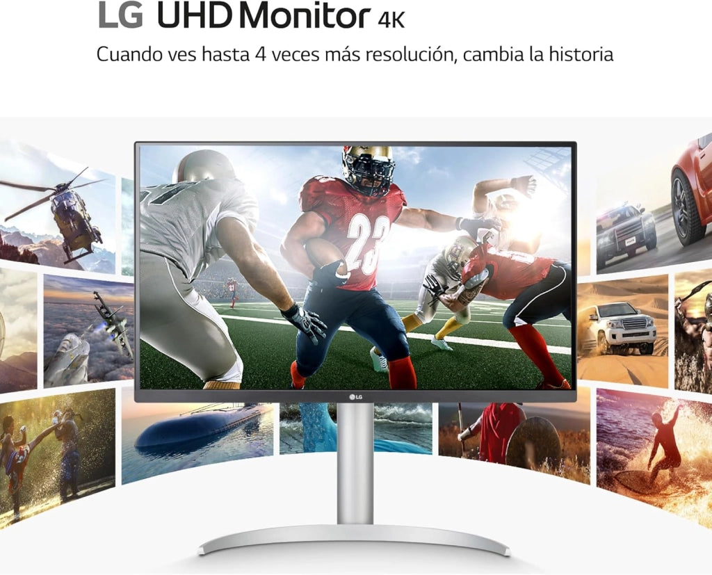 27UP850 Monitor 27" UltraHD 4K LED IPS HDR 400, 3840x2160, AMD FreeSync 60Hz, HDMI 2.0 (HDCP 2.2), Display Port 1.4, USB-C, USB 3.0, Audio Stereo 10W, AUX, Stand Pivot, Flicker Safe, Bianco
