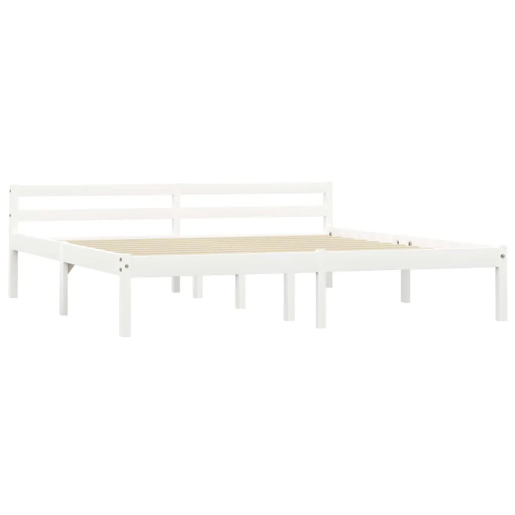Giroletto senza Materasso-Struttura Letto Bianco 180x200 cm in Legno di Pino 829372
