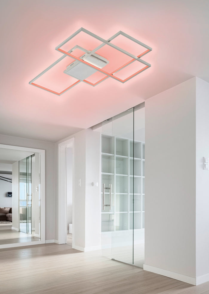 Plafoniera da Interno a LED in Metallo Nickel Opaco