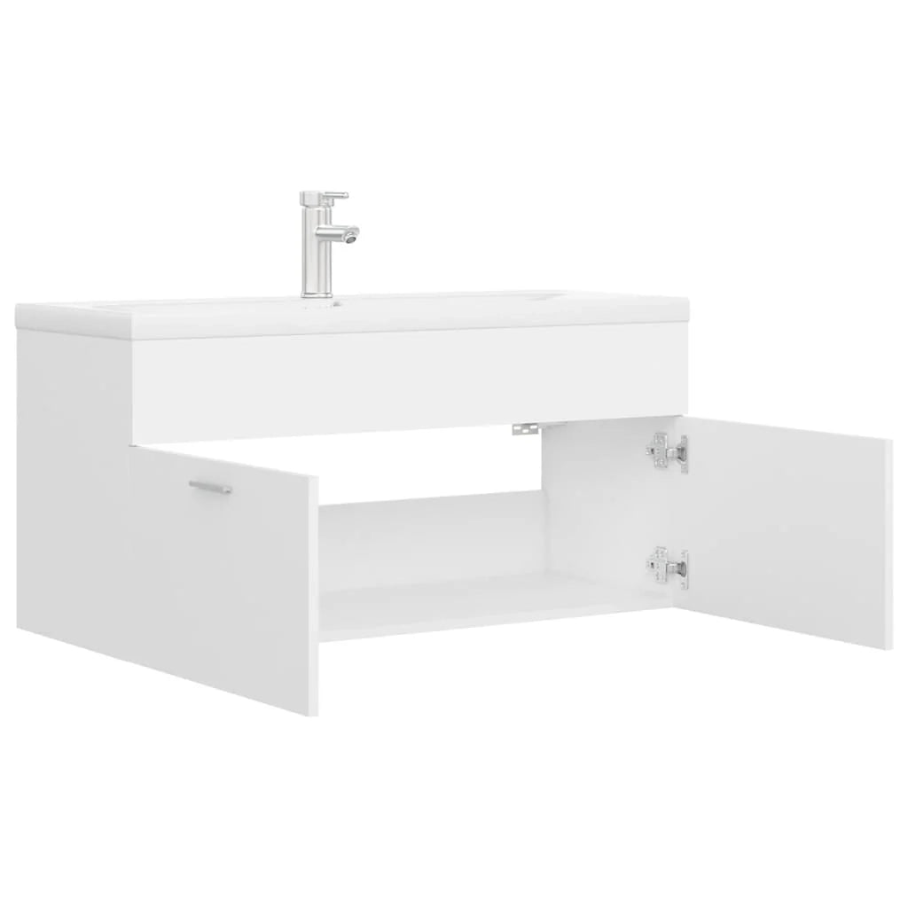 Mobile lavabo con lavabo integrato 100 x 38,5 x 46 cm truciolare bianco 02_0006422