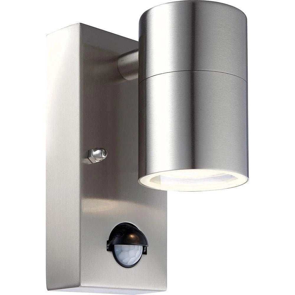Trade Shop - Applique Lampada Da Parete Corpo In Alluminio Con Sensore Movimento Gu10 Ip44 -